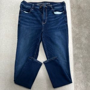 American Eagle Dark Wash Hi-Rise Skinny Jeggings